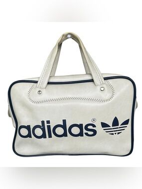 Vintage Adidas Handbag/Gym bag Blue & White EUC
